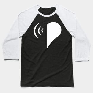 Half-heart radar v.1 (white) Baseball T-Shirt